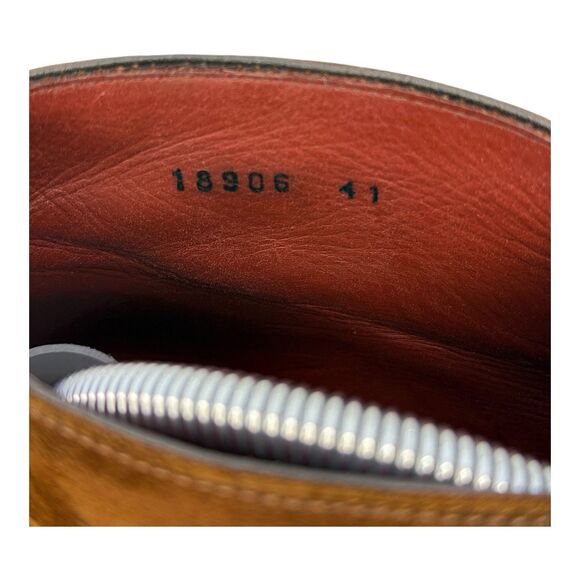 Magnanni Marco Single Monk Strap Boots 18906 Brown Sueded Leather 41 - 8US